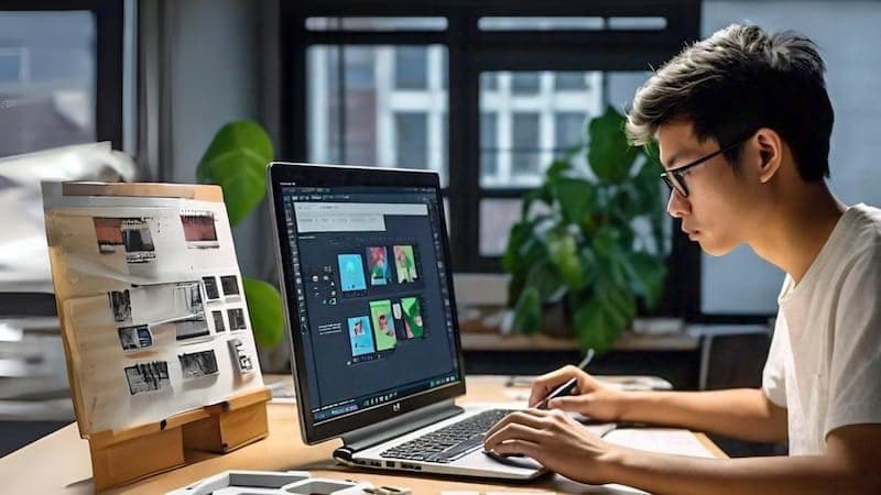 Studente CorsoUX al lavoro su un progetto reale in Figma